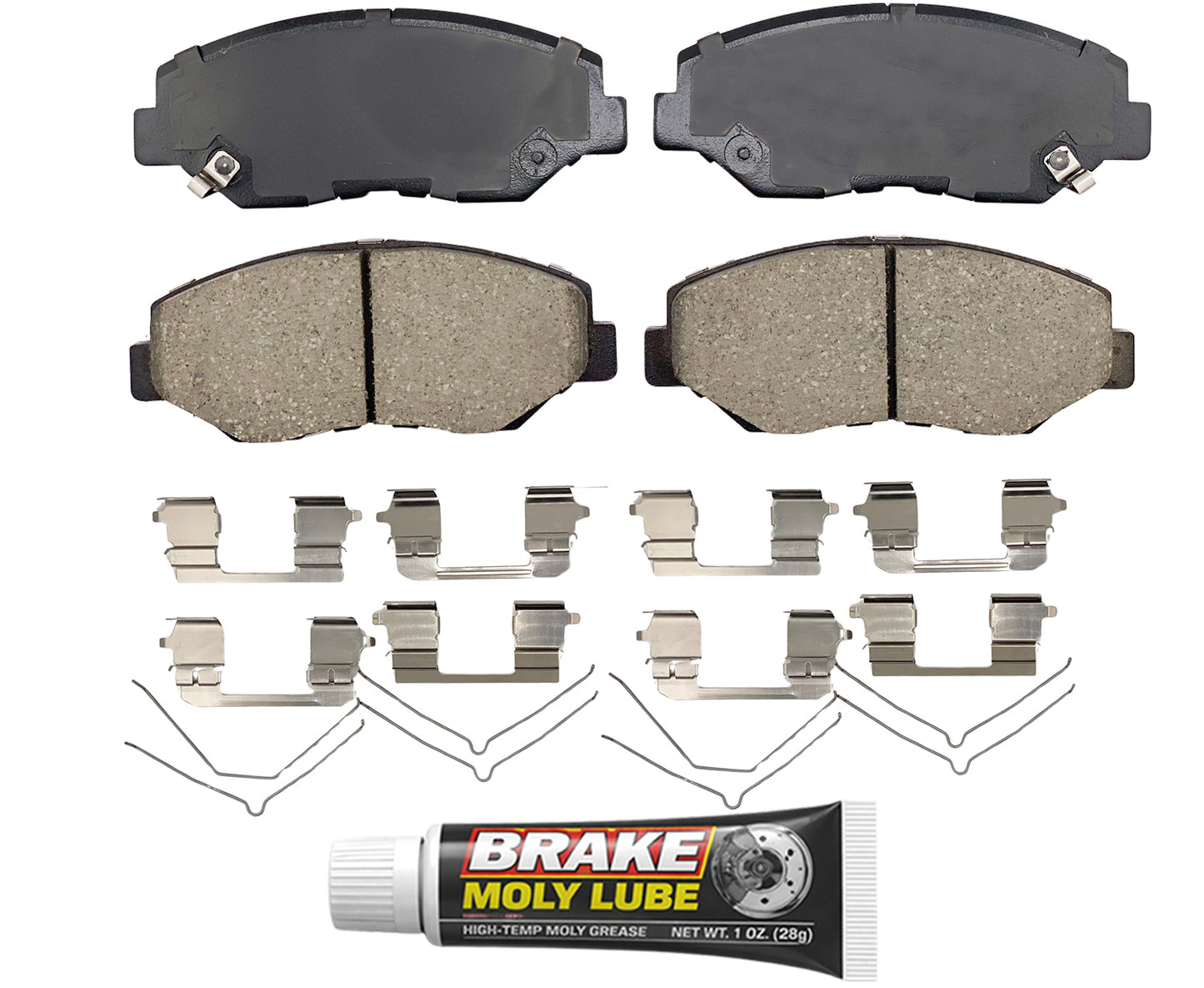 Built using advanced ceramic-based - carbon-fiber, copper-free compounds, these pads deliver consistent stopping power while meeting modern environmental standards. Each set is application-specific, ensuring a precise fit and proper contact with your rotors for smooth braking. Every set includes everything needed for a professional installation. Premium hardware clips secure the pads in place for rattle-free operation. Includes synthetic brake lubricant to ensure smooth caliper movement and even wear.