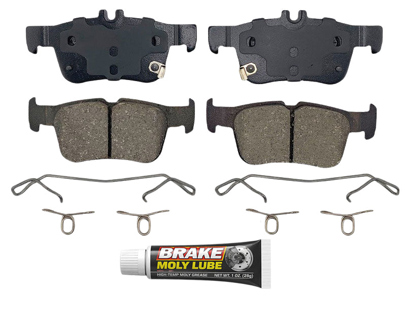 Built using advanced ceramic-based - carbon-fiber, copper-free compounds, these pads deliver consistent stopping power while meeting modern environmental standards. Each set is application-specific, ensuring a precise fit and proper contact with your rotors for smooth, predictable braking performance. Every set includes everything needed for a professional installation. Premium hardware clips secure the pads in place for rattle-free operation, and included synthetic brake lubricant ensures smooth caliper mo