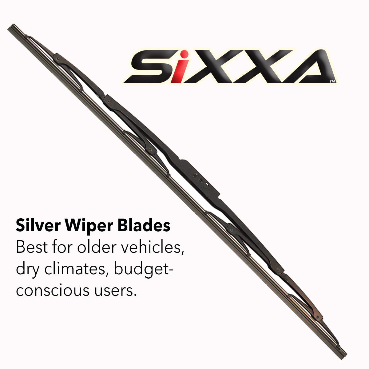 Sixxa Silver Wiper Blades