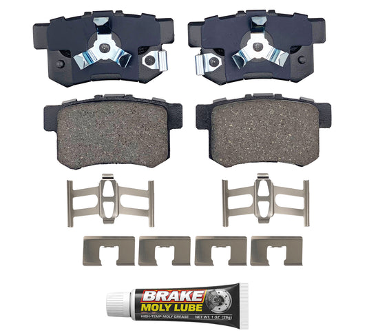 Built using advanced ceramic-based - carbon-fiber, copper-free compounds, these pads deliver consistent stopping power while meeting modern environmental standards. Each set is application-specific, ensuring a precise fit and proper contact with your rotors for smooth braking. Every set includes everything needed for a professional installation. Premium hardware clips secure the pads in place for rattle-free operation. Includes synthetic brake lubricant to ensure  smooth caliper movement and even wear.