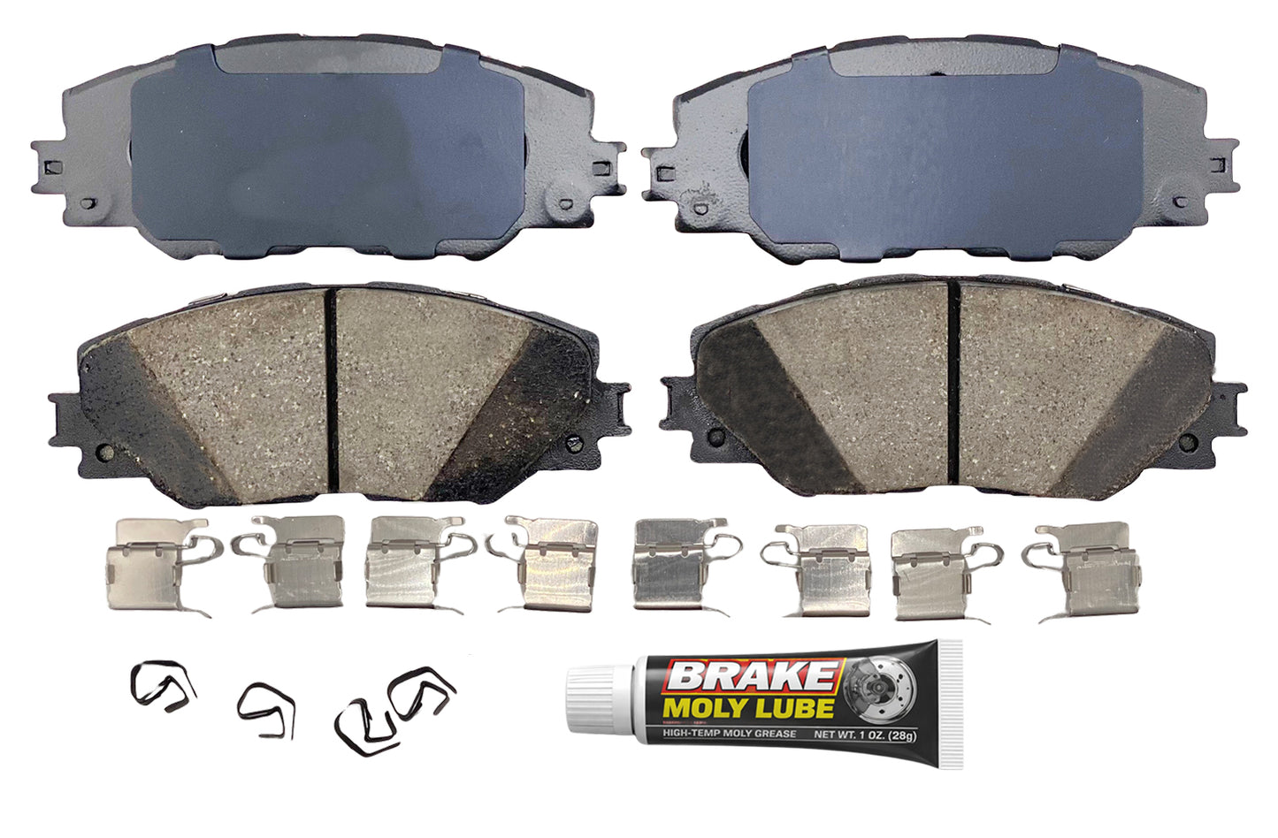 Built using advanced ceramic-based - carbon-fiber, copper-free compounds, these pads deliver consistent stopping power while meeting modern environmental standards. Each set is application-specific, ensuring a precise fit and proper contact with your rotors for smooth braking. Every set includes everything needed for a professional installation. Premium hardware clips secure the pads in place for rattle-free operation. Includes synthetic brake lubricant to ensure  smooth caliper movement and even wear.