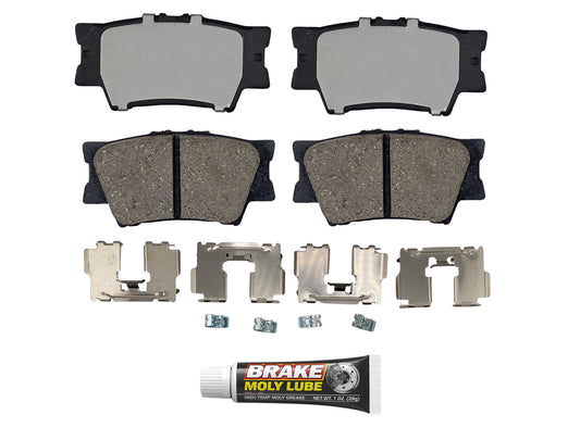 Built using advanced ceramic-based - carbon-fiber, copper-free compounds, these pads deliver consistent stopping power while meeting modern environmental standards. Each set is application-specific, ensuring a precise fit and proper contact with your rotors for smooth braking. Every set includes everything needed for a professional installation. Premium hardware clips secure the pads in place for rattle-free operation. Includes synthetic brake lubricant to ensure  smooth caliper movement and even wear.