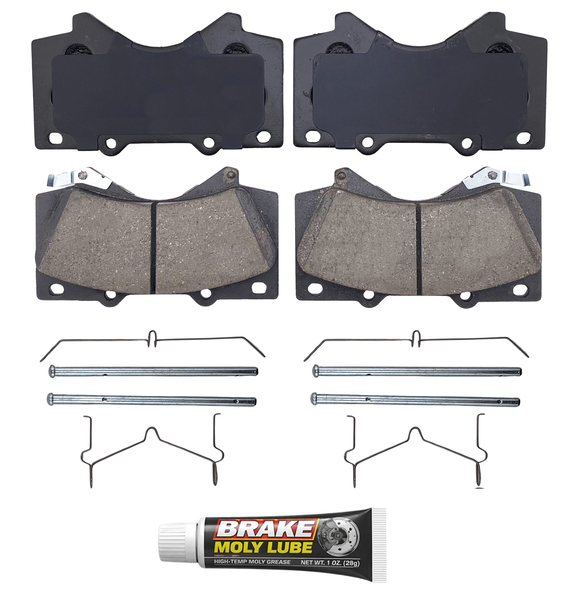 Built using advanced ceramic-based - carbon-fiber, copper-free compounds, these pads deliver consistent stopping power while meeting modern environmental standards. Each set is application-specific, ensuring a precise fit and proper contact with your rotors for smooth braking. Every set includes everything needed for a professional installation. Premium hardware clips secure the pads in place for rattle-free operation. Includes synthetic brake lubricant to ensure  smooth caliper movement and even wear.