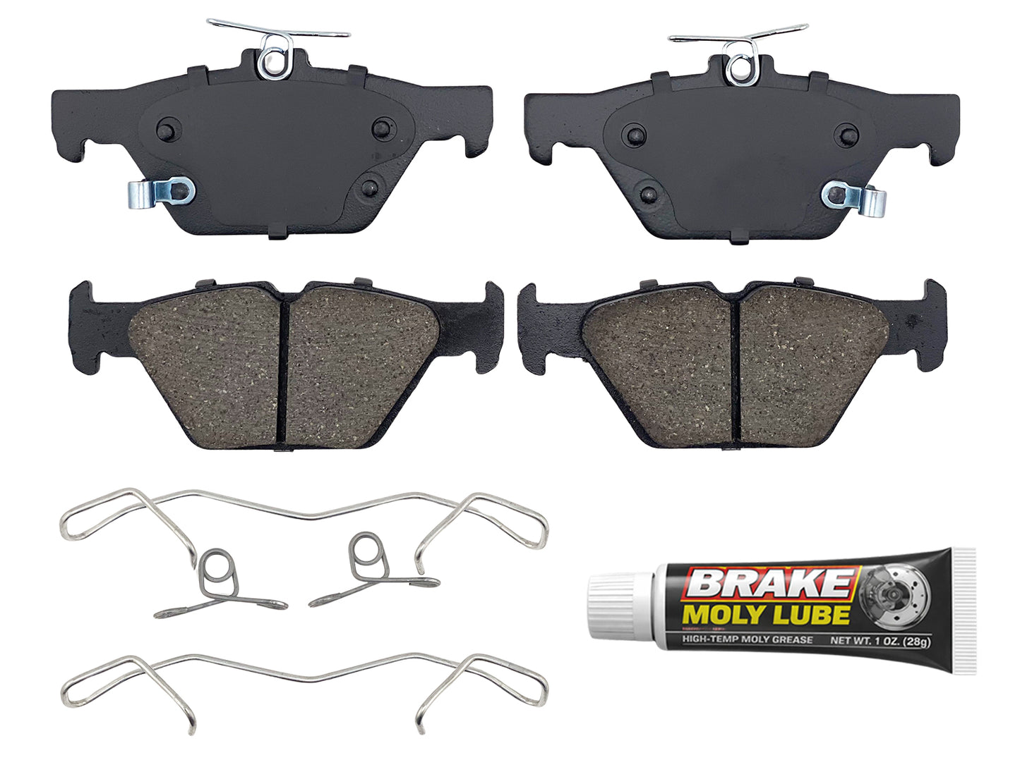 Built using advanced ceramic-based - carbon-fiber, copper-free compounds, these pads deliver consistent stopping power while meeting modern environmental standards. Each set is application-specific, ensuring a precise fit and proper contact with your rotors for smooth braking. Every set includes everything needed for a professional installation. Premium hardware clips secure the pads in place for rattle-free operation. Includes synthetic brake lubricant to ensure  smooth caliper movement and even wear.