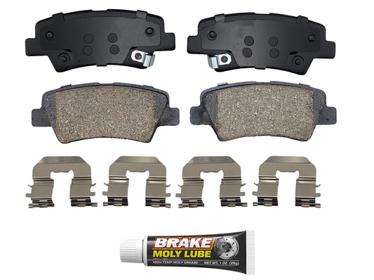 Built using advanced ceramic-based - carbon-fiber, copper-free compounds, these pads deliver consistent stopping power while meeting modern environmental standards. Each set is application-specific, ensuring a precise fit and proper contact with your rotors for smooth braking. Every set includes everything needed for a professional installation. Premium hardware clips secure the pads in place for rattle-free operation. Includes synthetic brake lubricant to ensure  smooth caliper movement and even wear.