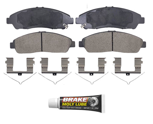 Built using advanced ceramic-based - carbon-fiber, copper-free compounds, these pads deliver consistent stopping power while meeting modern environmental standards. Each set is application-specific, ensuring a precise fit and proper contact with your rotors for smooth braking. Every set includes everything needed for a professional installation. Premium hardware clips secure the pads in place for rattle-free operation. Includes synthetic brake lubricant to ensure  smooth caliper movement and even wear,