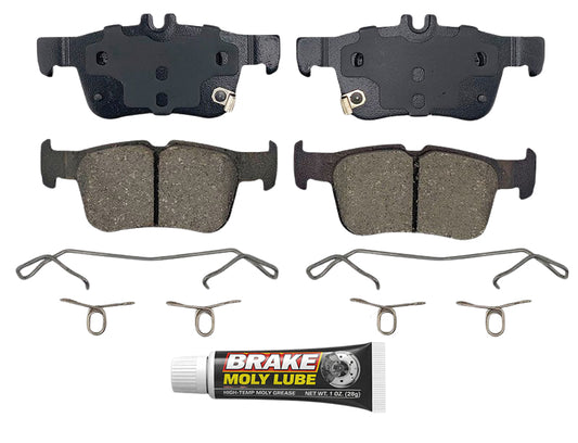 Built using advanced ceramic-based - carbon-fiber, copper-free compounds, these pads deliver consistent stopping power while meeting modern environmental standards. Each set is application-specific, ensuring a precise fit and proper contact with your rotors for smooth, predictable braking performance. Every set includes everything needed for a professional installation. Premium hardware clips secure the pads in place for rattle-free operation, and included synthetic brake lubricant ensures smooth caliper mo